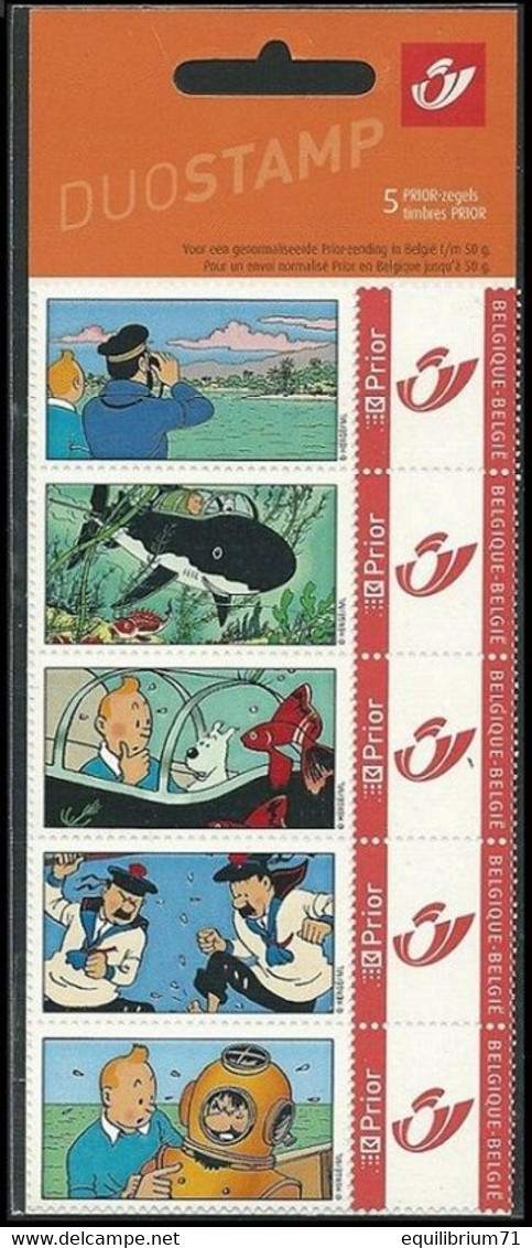 DUOSTAMP** / MYSTAMP**-  Tintin / Kuifje / Tim - Rackham Le Rouge - Scharlaken Rackham / (Hergé) - Philabédés