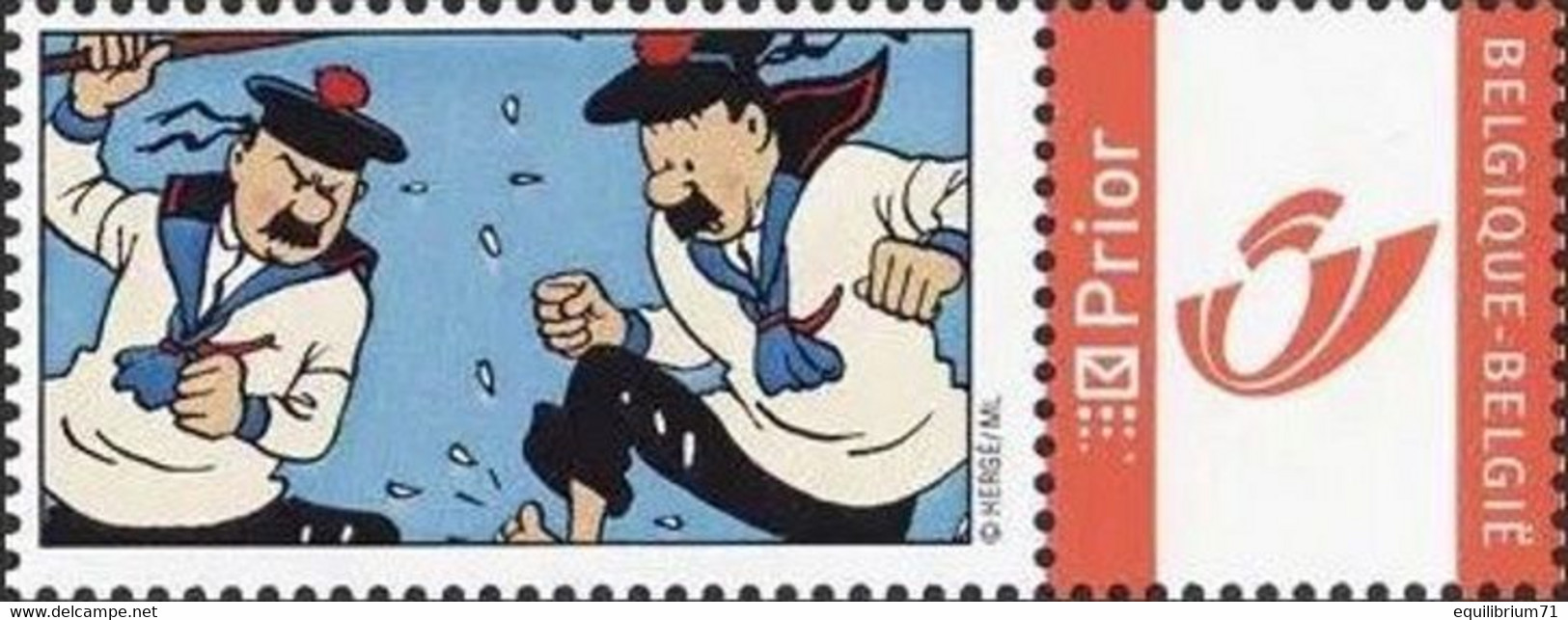 DUOSTAMP** / MYSTAMP**-  Tintin / Kuifje / Tim - Rackham Le Rouge - Scharlaken Rackham / (Hergé) - Mint