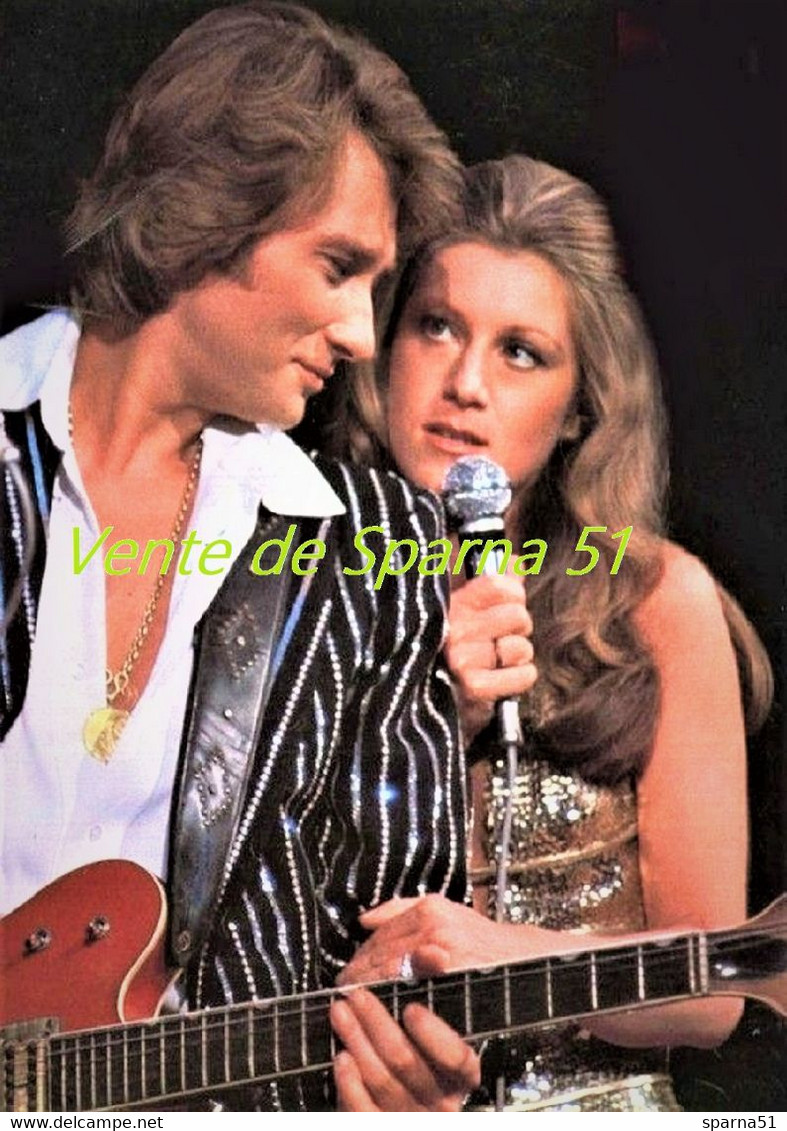 Johnny Hallyday Avec Sheila -  Affiche A3 Plastifiée - Plakate & Poster