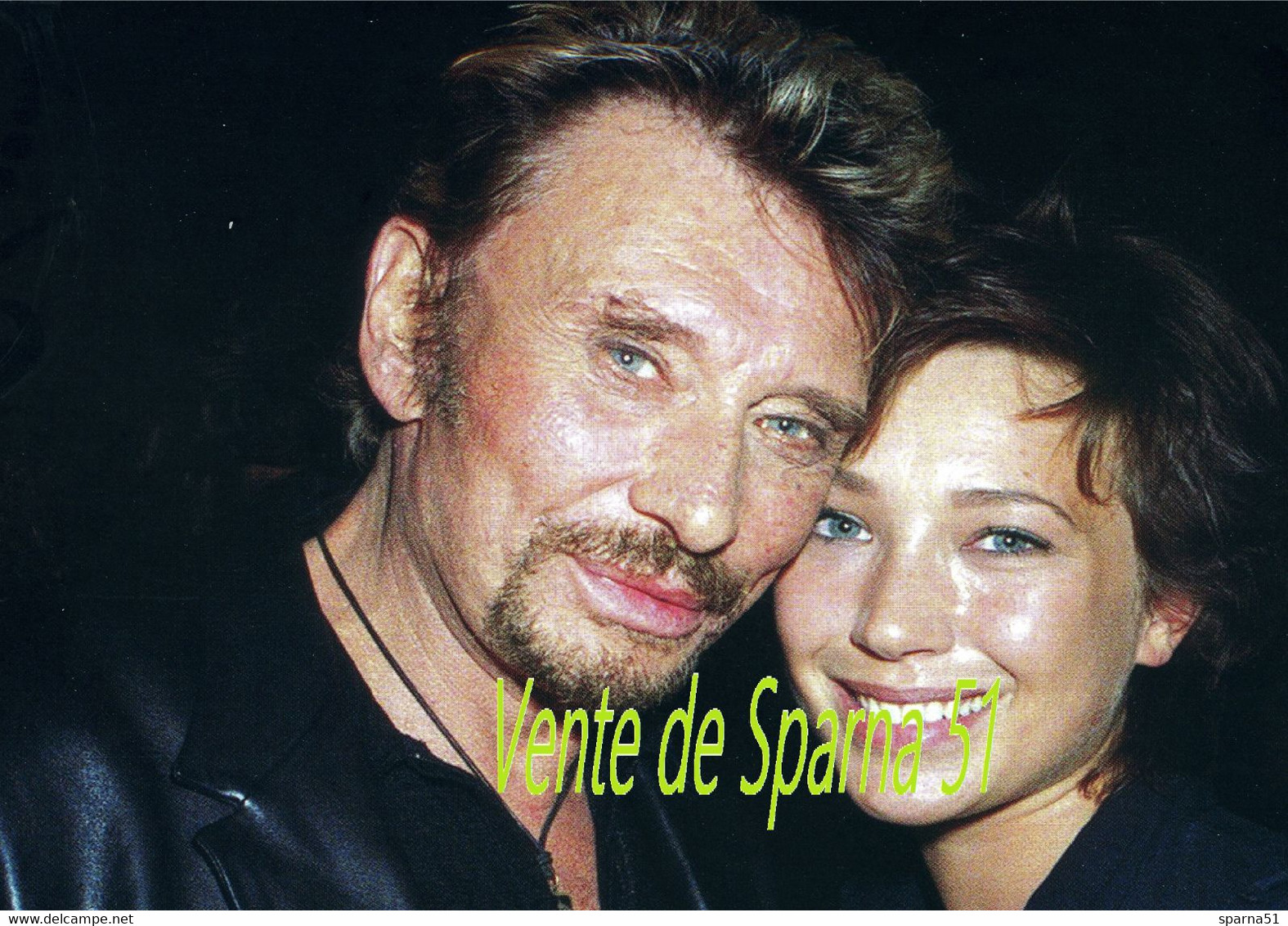 Johnny Hallyday & Laura (trame D'imprimerie)  -  Affiche A3 Plastifiée - Posters