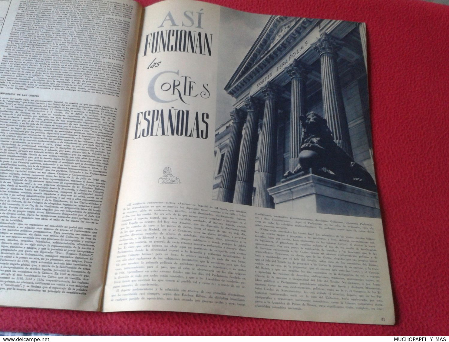 SPAIN ESPAGNE REVISTA MAGAZINE MUNDO HISPÁNICO AÑO III NÚM. 23 FEBRERO DE 1950, 60 PÁGINAS TOROS, ESTUDIANTINA CORTES...