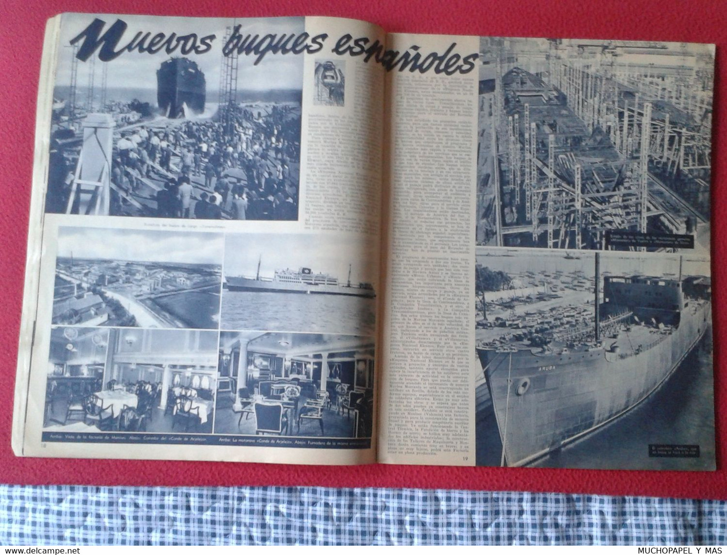 SPAIN ESPAGNE REVISTA MAGAZINE MUNDO HISPÁNICO AÑO III NÚM. 23 FEBRERO DE 1950, 60 PÁGINAS TOROS, ESTUDIANTINA CORTES...