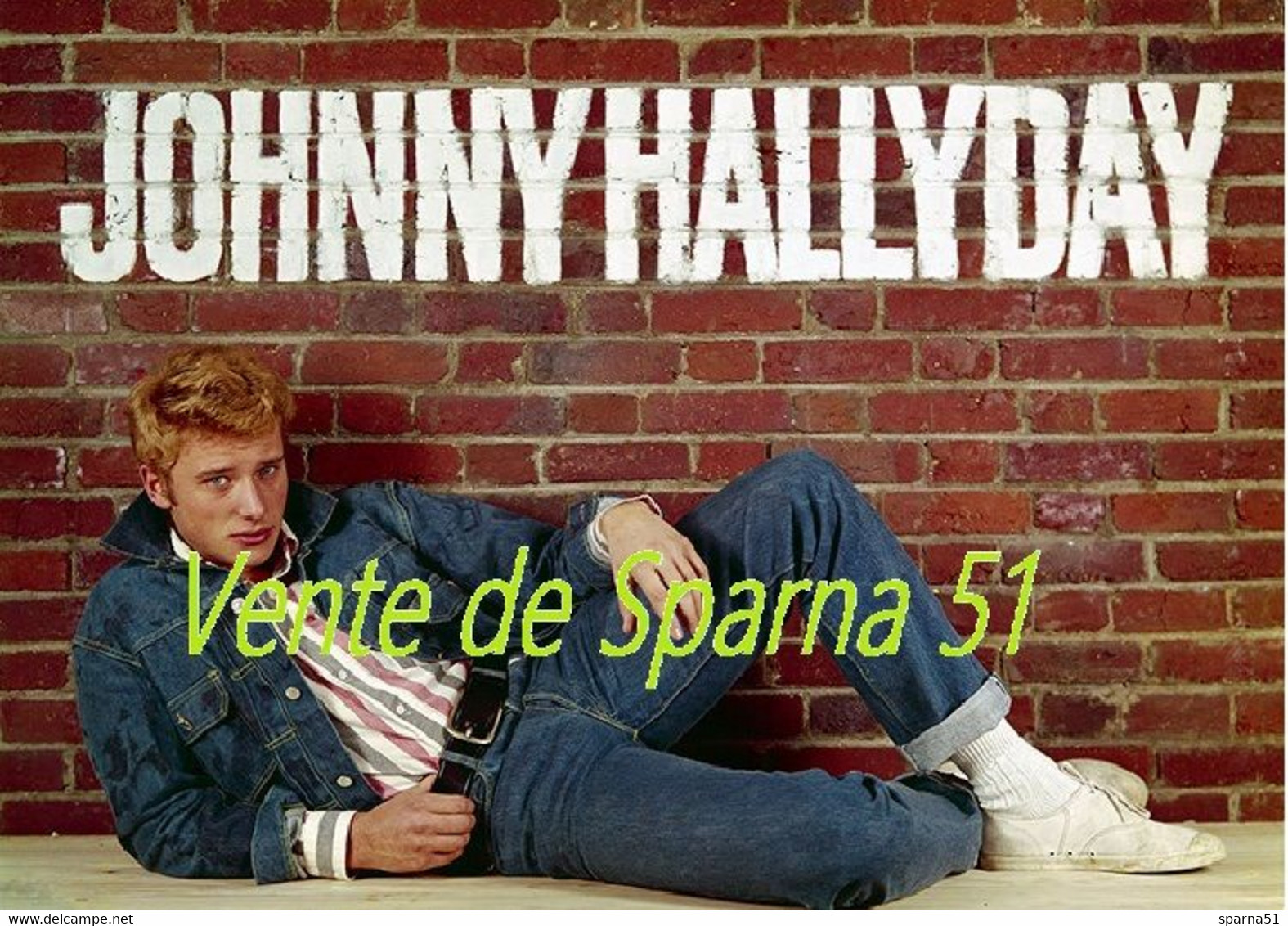 Johnny Hallyday  Avec Le Mur Dans Le Dos " SLC"  -  Affiche A3 Plastifiée - Plakate & Poster