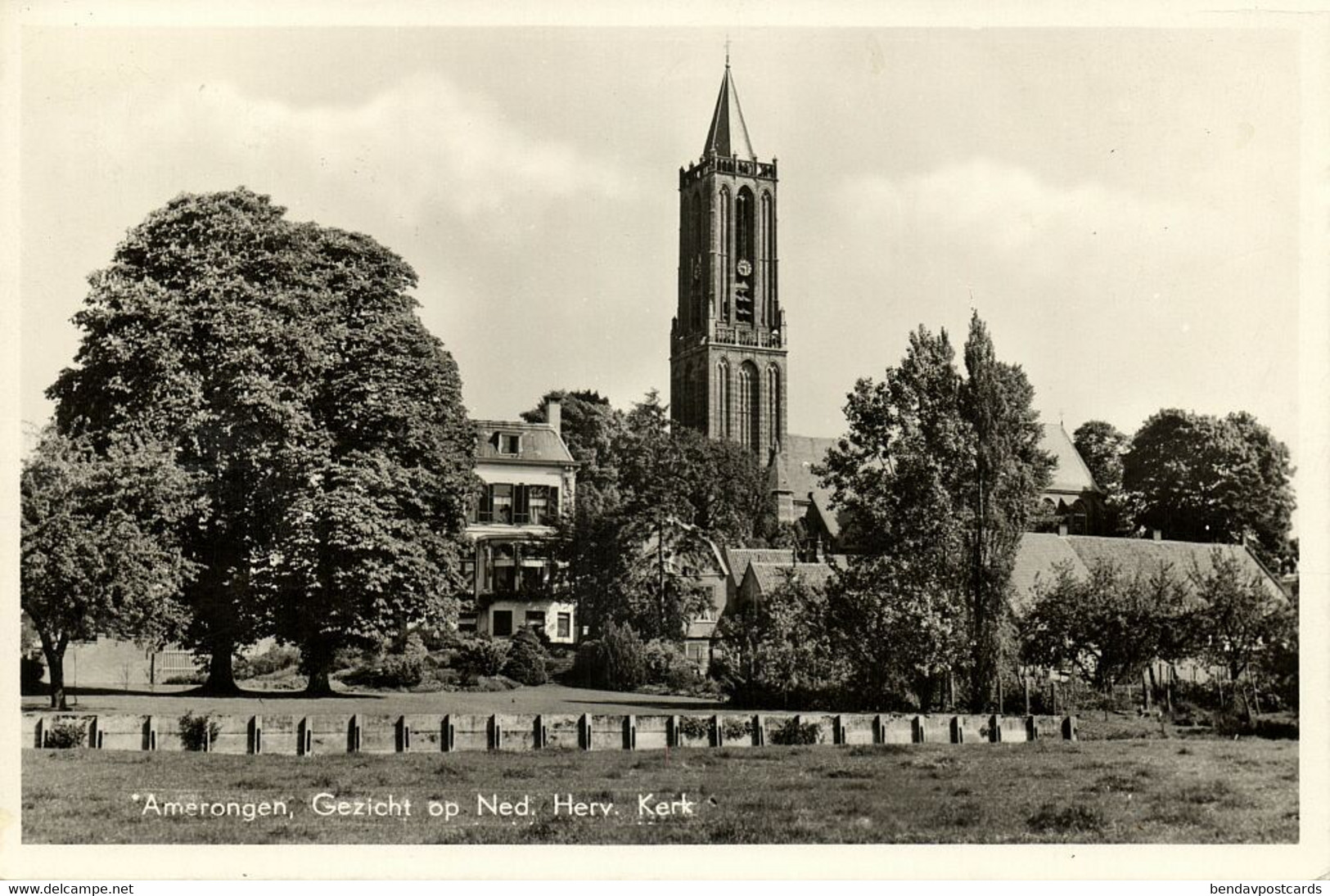 Nederland, AMERONGEN, Gezicht Op Ned. Herv. Kerk (1961) Ansichtkaart - Amerongen