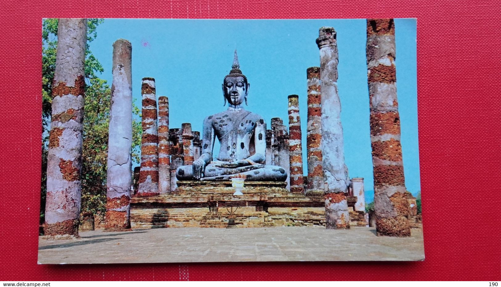 IMAGE OF BUDDHA AT WAT(TEMPLE) MAHA THAT IN SUKHOTHAI PROVINCE OF THAILAND - Buddhism