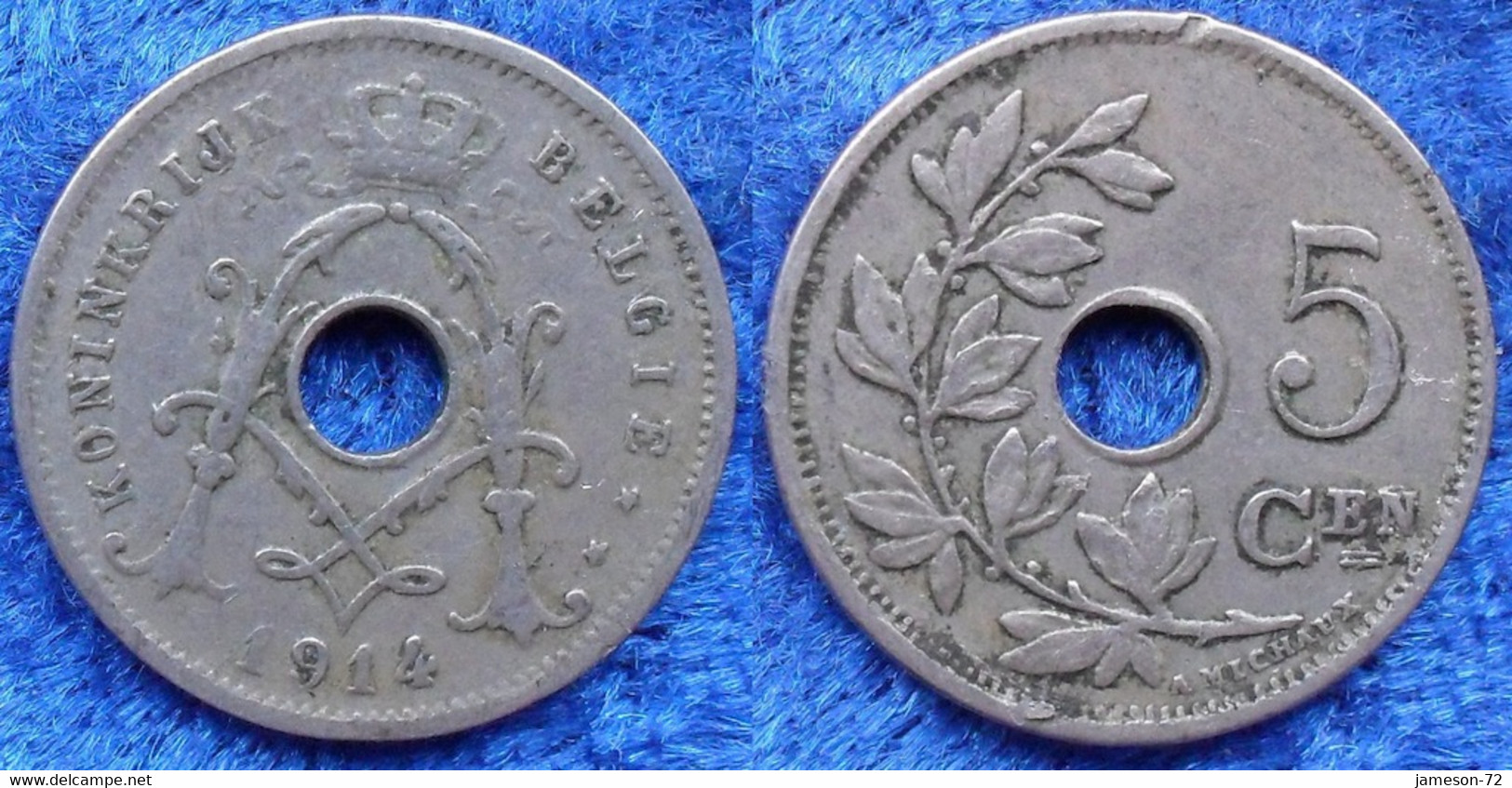 BELGIUM - 5 Centimes 1914 Flemish KM#67 Albert I (1909-1934) - Edelweiss Coins - Unclassified