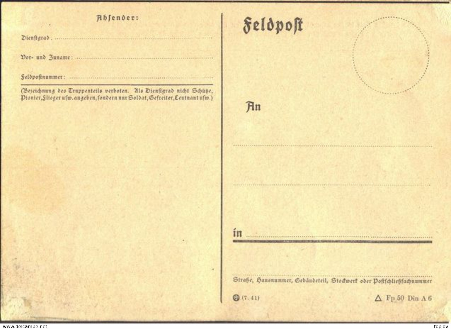 GERMANY - Künstler-Feldpost  Bolschewismus  Sowjet - Art.  Fritz Dirnberger - 1941-43 Occupation Allemande