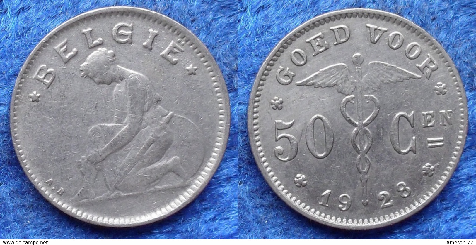 BELGIUM - 50 Centimes 1928 Flemish KM#88 Albert I (1909-1934) - Edelweiss Coins - Zonder Classificatie