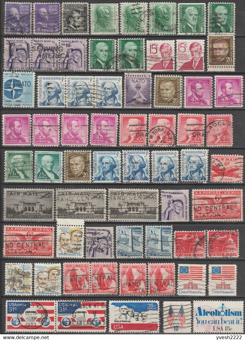 USA, Petit Lot De Timbres Oblitérés. 2 Scans - Collections