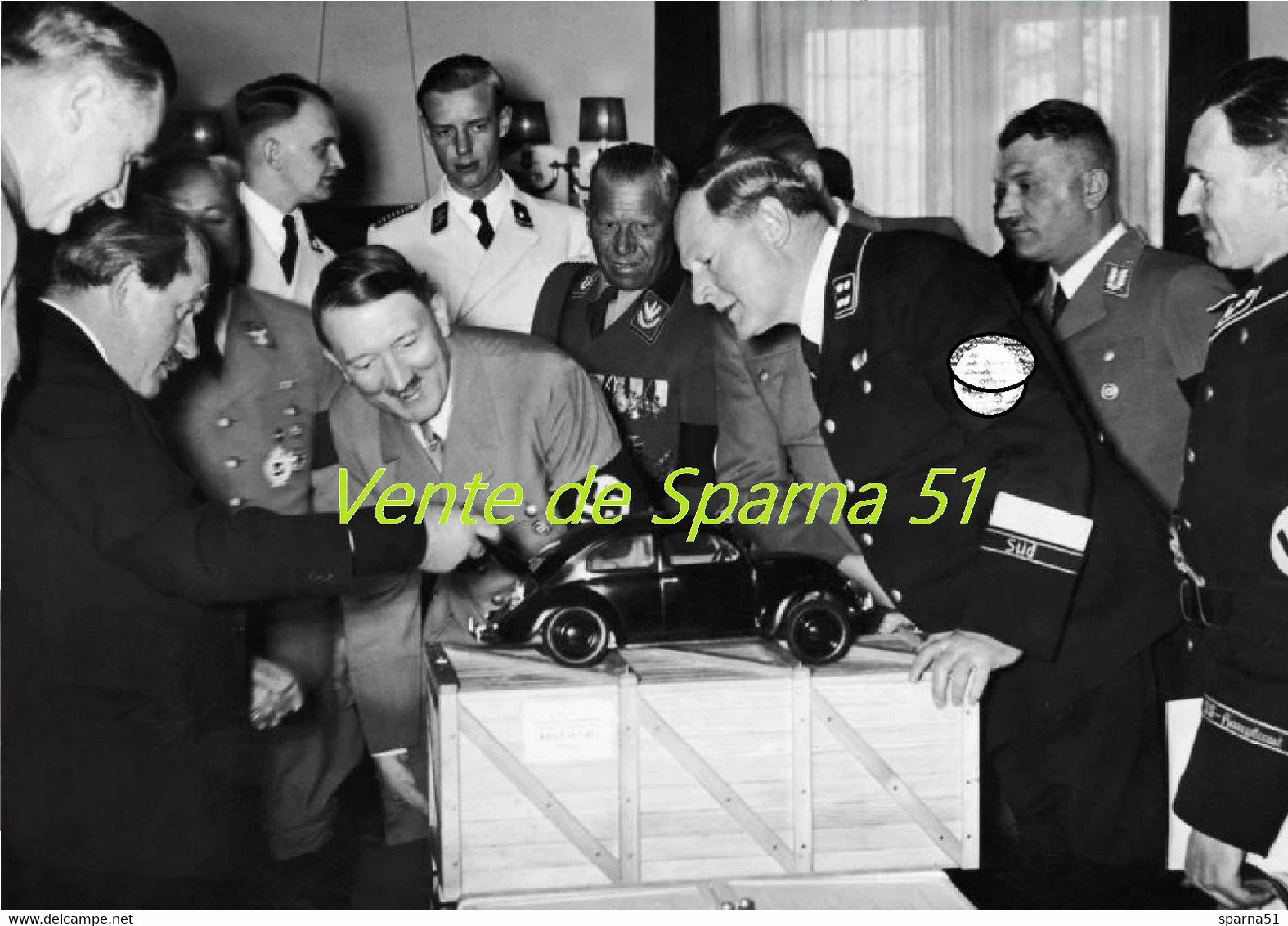 Ferdinand Porsche & Hitler Devant La Maquette  De La VW Cocs (4)  -  Affiche A3 Plastifiée - 1939-45