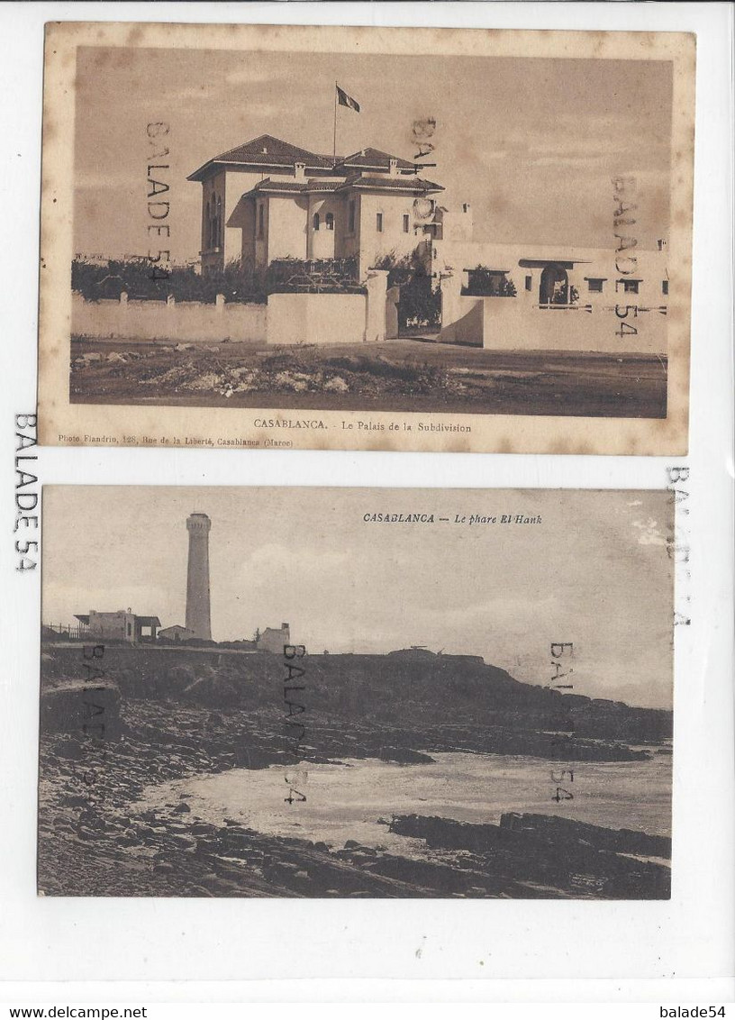 Lot 20 CPA - CASABLANCA - Toutes Scannées : Phare, Théâtre Municipal, Place De France, Majestic, Subdivision, Tribunal, - Casablanca