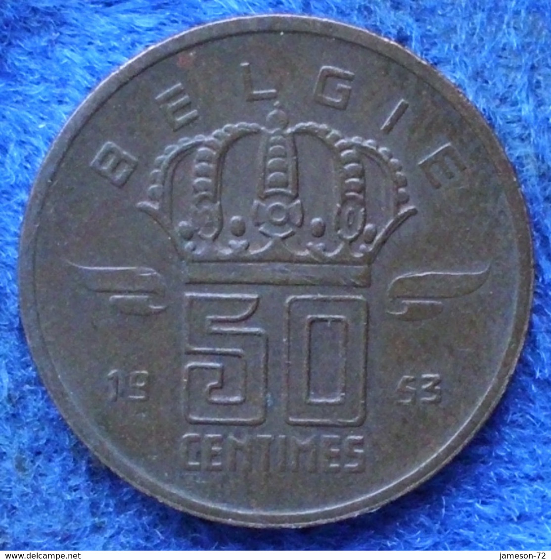 BELGIUM - 50 Centimes 1953 Flemish KM# 149.1 Baudouin I - Edelweiss Coins - Unclassified
