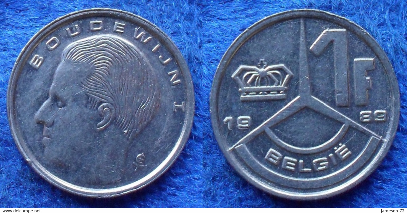 BELGIUM - 1 Franc 1989 Flemish KM#171 Baudouin I (1951-1993) - Edelweiss Coins - Sin Clasificación