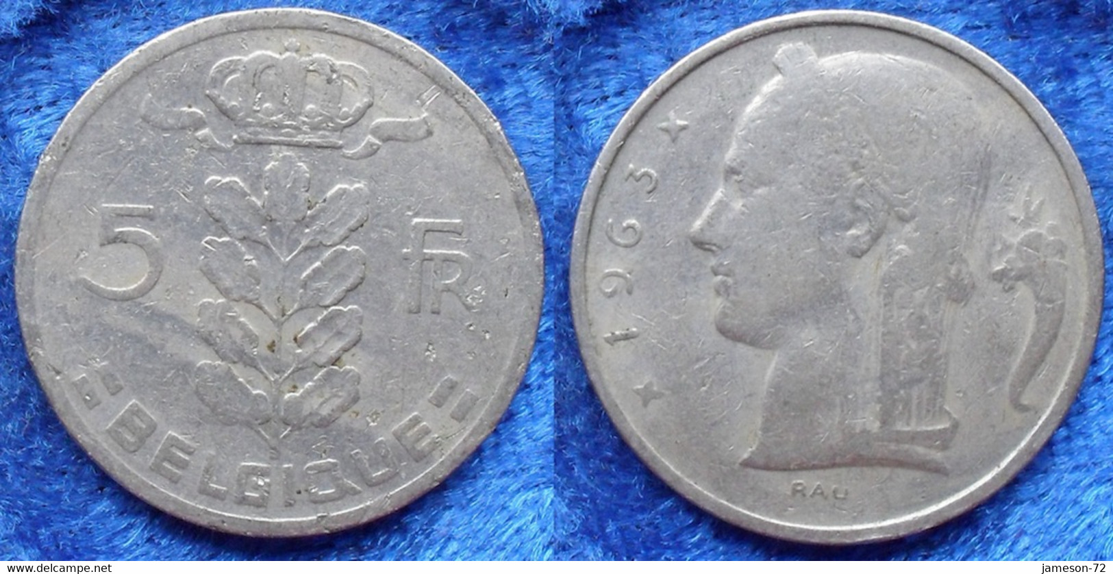 BELGIUM - 5 Francs 1963 French KM#134.1 Baudouin I (1951-1993) - Edelweiss Coins - Ohne Zuordnung