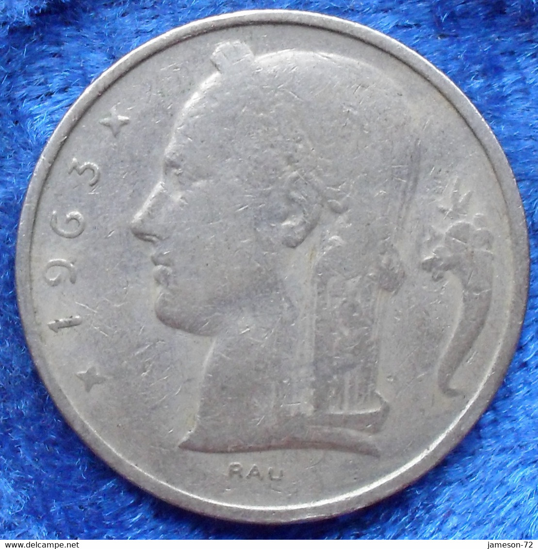 BELGIUM - 5 Francs 1963 French KM#134.1 Baudouin I (1951-1993) - Edelweiss Coins - Unclassified