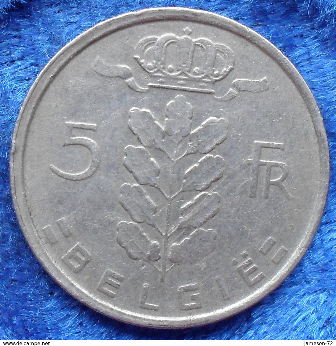 BELGIUM - 5 Francs 1974 Flemish KM# 135.1 Baudouin I (1951-1993) - Edelweiss Coins - Sin Clasificación