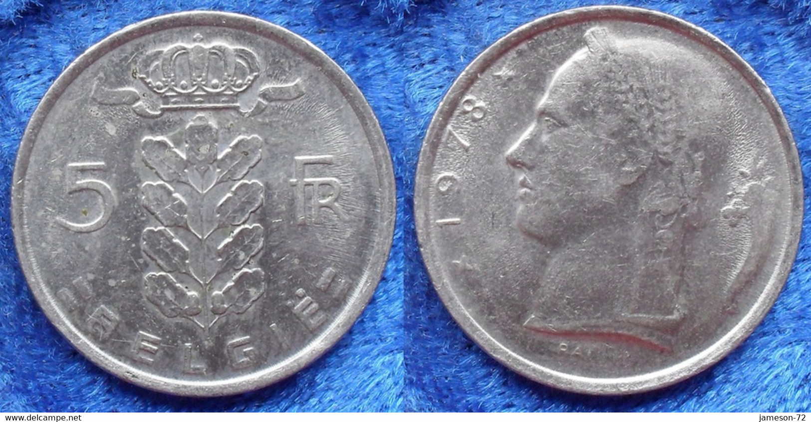 BELGIUM - 5 Francs 1978 Flemish KM#135.1 Baudouin I (1951-93) - Edelweiss Coins - Non Classificati