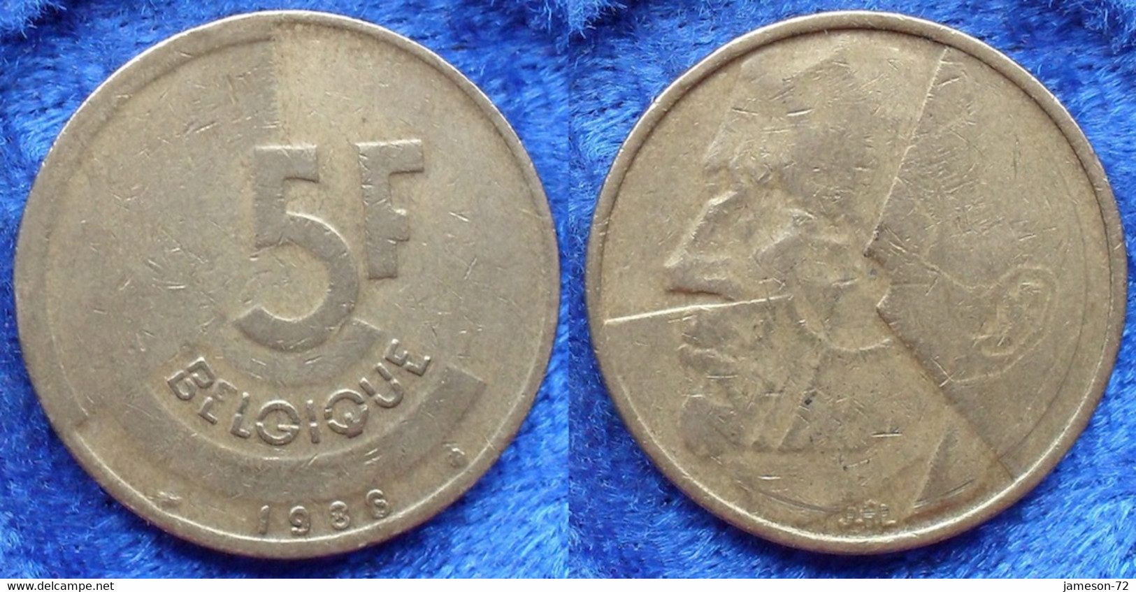 BELGIUM - 5 Francs 1986 French KM#163 Baudouin I (1951-1993) - Edelweiss Coins - Sin Clasificación