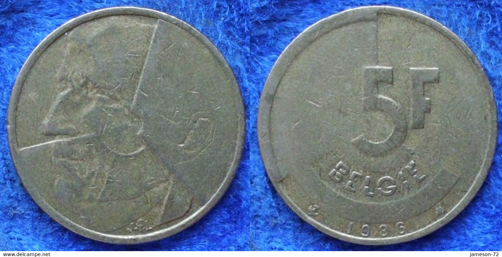 BELGIUM - 5 Francs 1986 Flemish KM#164 Baudouin I (1951-1993) - Edelweiss Coins - Unclassified