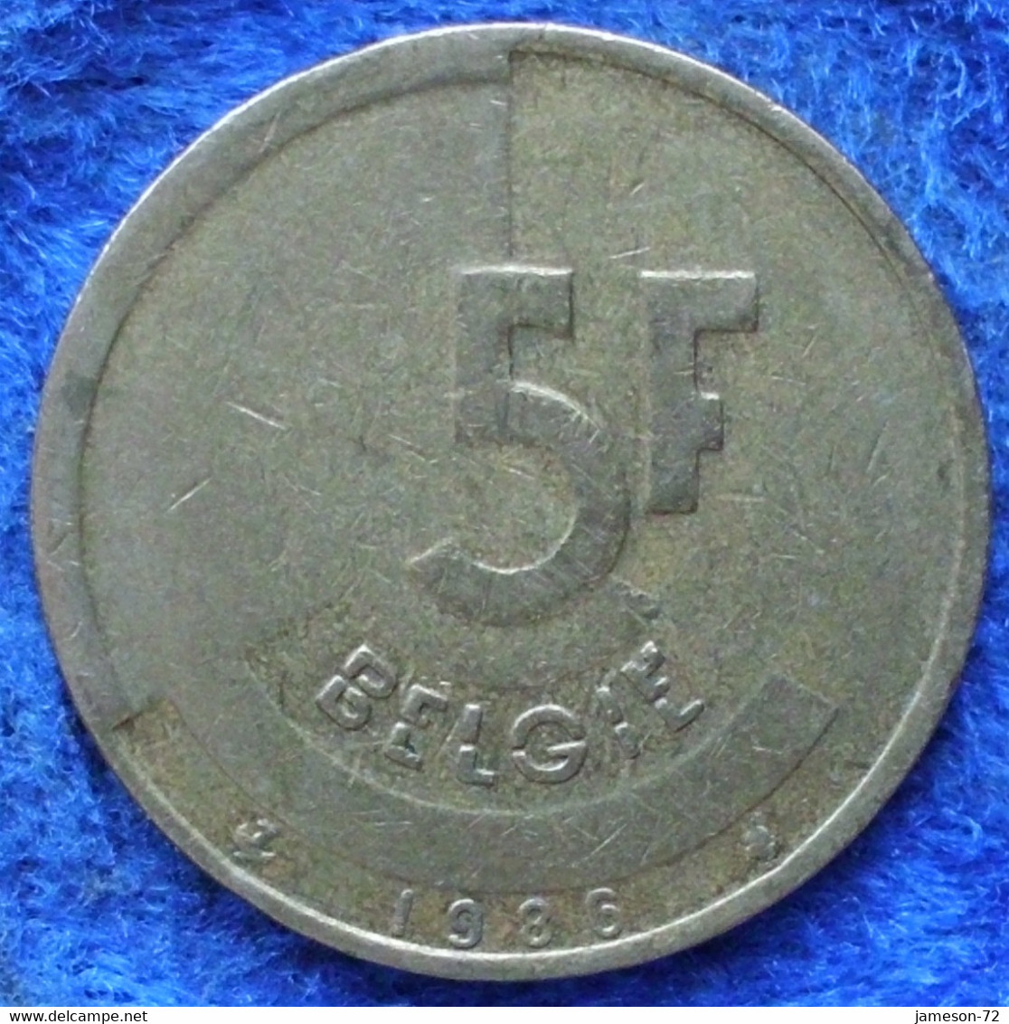 BELGIUM - 5 Francs 1986 Flemish KM#164 Baudouin I (1951-1993) - Edelweiss Coins - Non Classés