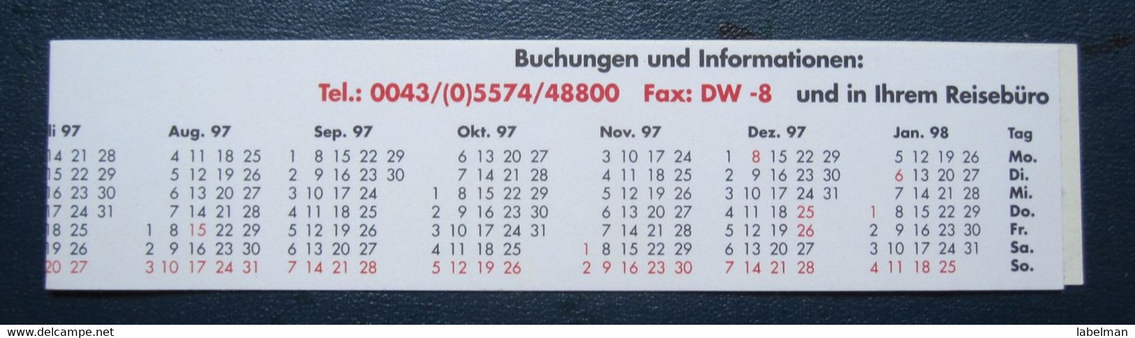 AUSTRIA RHEINTALFLUG TICKET VOUCHER ADVERTISING AIRWAYS AIRLINE STICKER LABEL TAG LUGGAGE BUGGAGE PLANE AIRCRAFT AIRPORT - Horaires