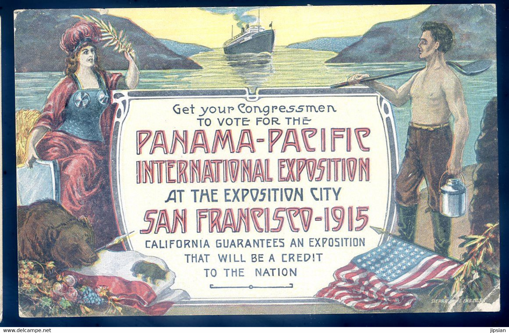 Cpa Etats Unis San Francisco 1915 Pacific International Exposition --  Get Congressmen To Vote For Exposition AVR20-188 - San Francisco