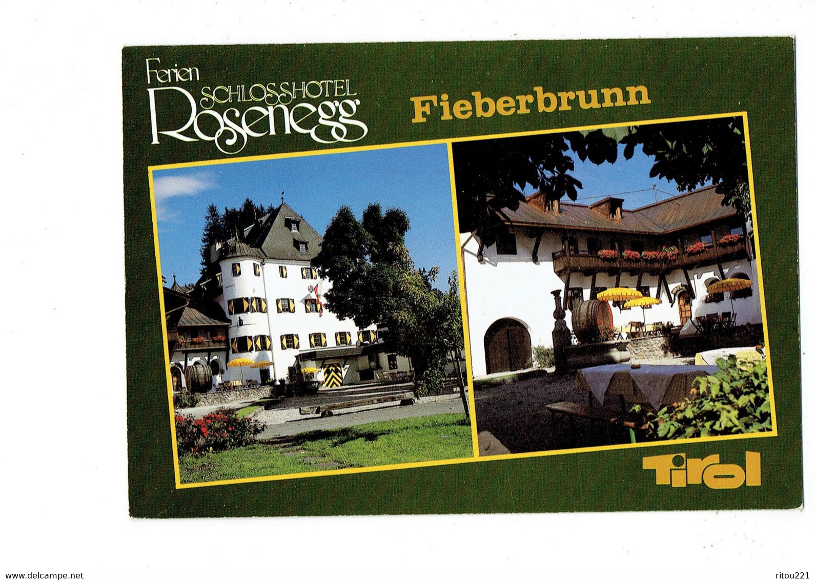 Cpm - Autriche - Fieberbrunn - Hotel Schloss Rosenegg - Restaurant Fontaine Tonneau - Fieberbrunn