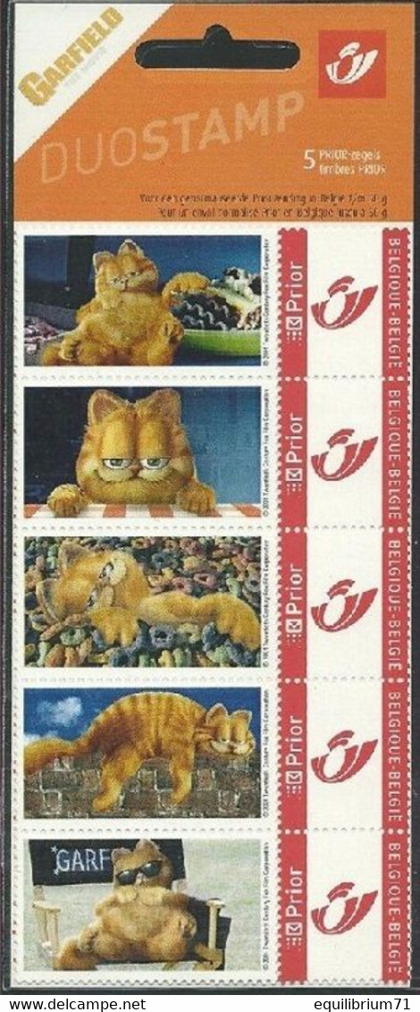 DUOSTAMP** / MY STAMP** - Garfield - Garfield The Movie - Chat / Kat / Katze / Cat - Philabédés (comics)