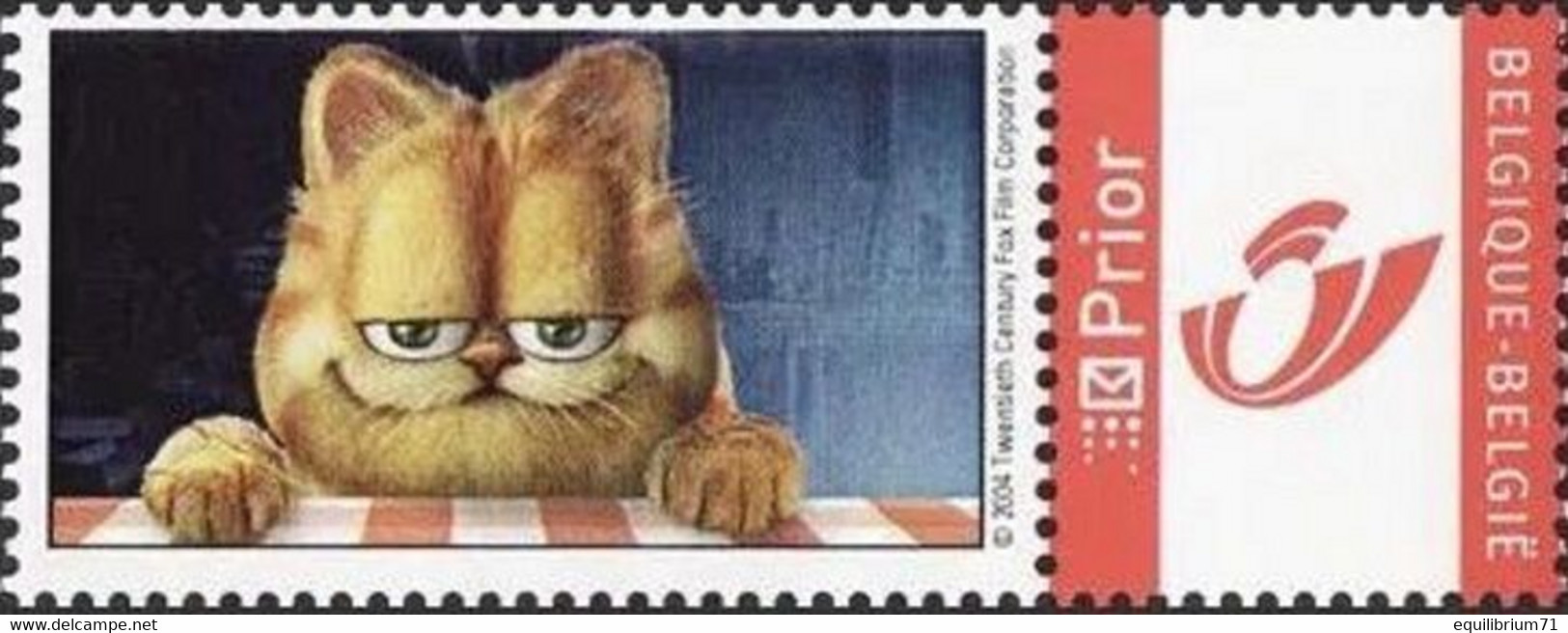 DUOSTAMP** / MY STAMP** - Garfield - Garfield The Movie - Chat / Kat / Katze / Cat - Philabédés (comics)