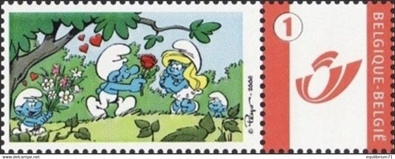 DUOSTAMP** / MY STAMP** - 50 Ans Des Schtroumpfs (2) / 50 Jaar De Smurfen (2) - Schlumpf - Smurf, Smurfy - Mint