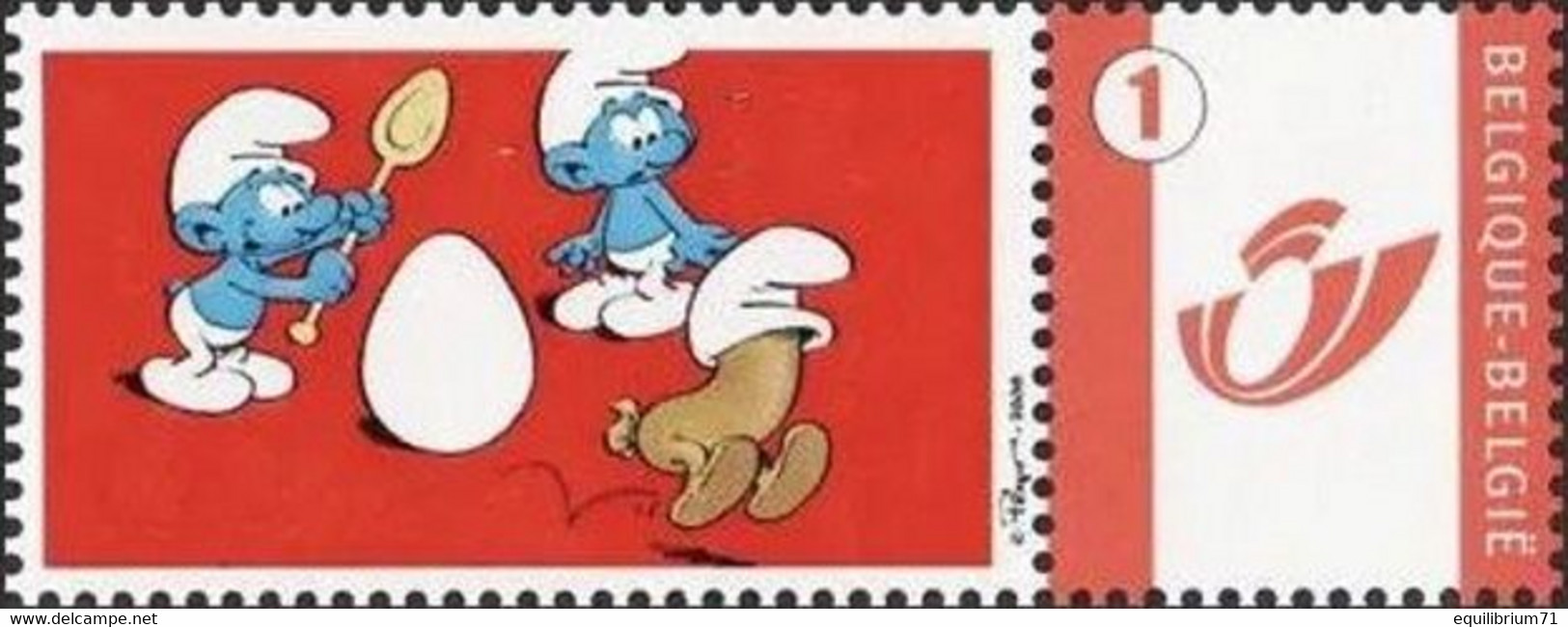 DUOSTAMP** / MY STAMP** - 50 Ans Des Schtroumpfs (1) / 50 Jaar De Smurfen (1) - Schlumpf - Smurf, Smurfy - Philabédés (comics)