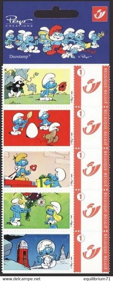 DUOSTAMP** / MY STAMP** - 50 Ans Des Schtroumpfs (1) / 50 Jaar De Smurfen (1) - Schlumpf - Smurf, Smurfy - Ungebraucht