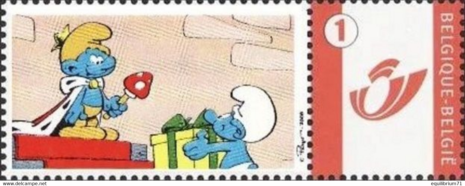 DUOSTAMP** / MY STAMP** - 50 Ans Des Schtroumpfs (1) / 50 Jaar De Smurfen (1) - Schlumpf - Smurf, Smurfy - Neufs