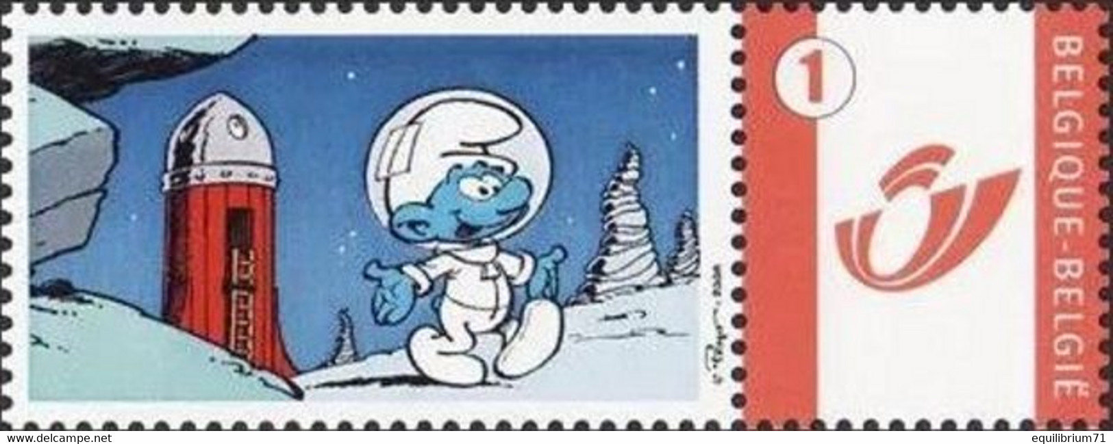 DUOSTAMP** / MY STAMP** - 50 ans des Schtroumpfs (1) / 50 jaar De Smurfen (1) - Schlumpf - Smurf, Smurfy