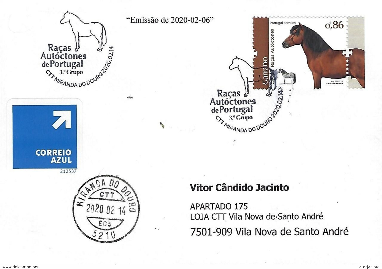 Postmark - Portuguese Autochtnonous Breeds 3º Group - The "Garrano" Horse (Stamp From Miniature Sheet) - Farm