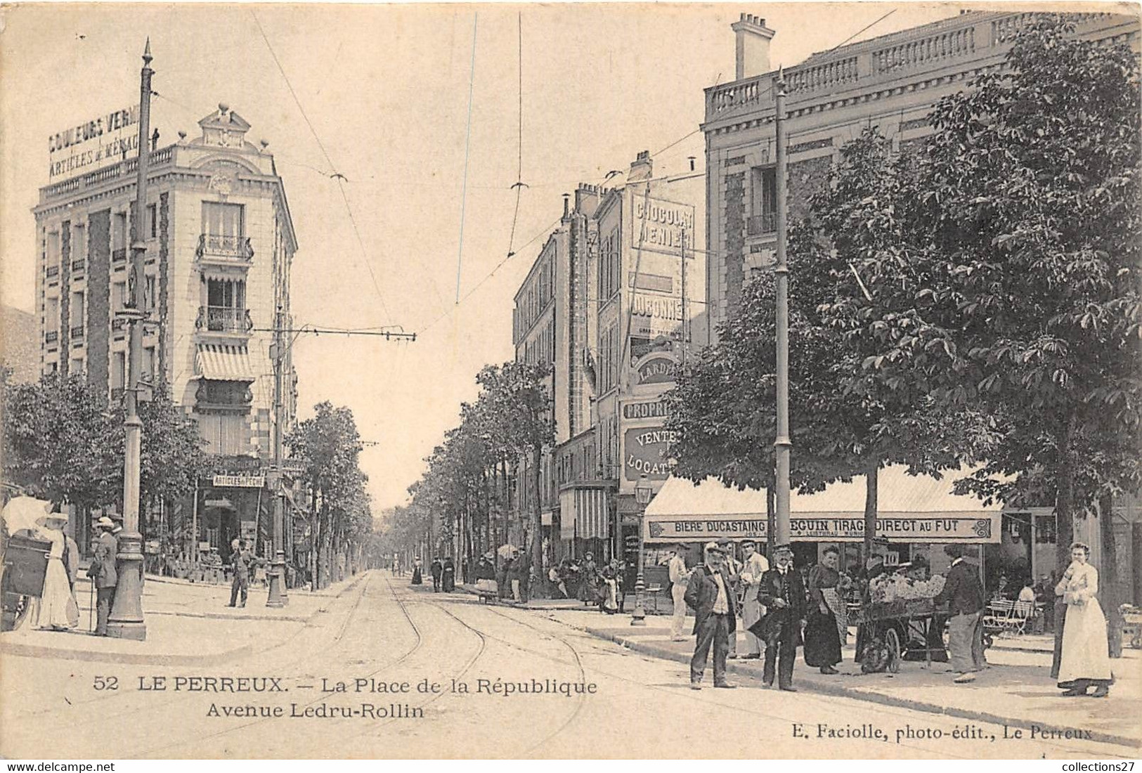 94-LE-PERREUX- LA PLACE DE LA REPUBLIQUE , AVENUE LEDRU-ROLLIN - Le Perreux Sur Marne