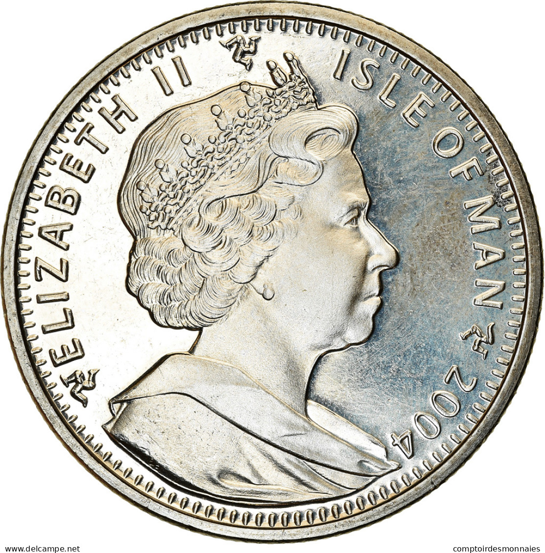 Monnaie, Isle Of Man, Elizabeth II, Crown, 2004, Pobjoy Mint, 60ème - Isle Of Man
