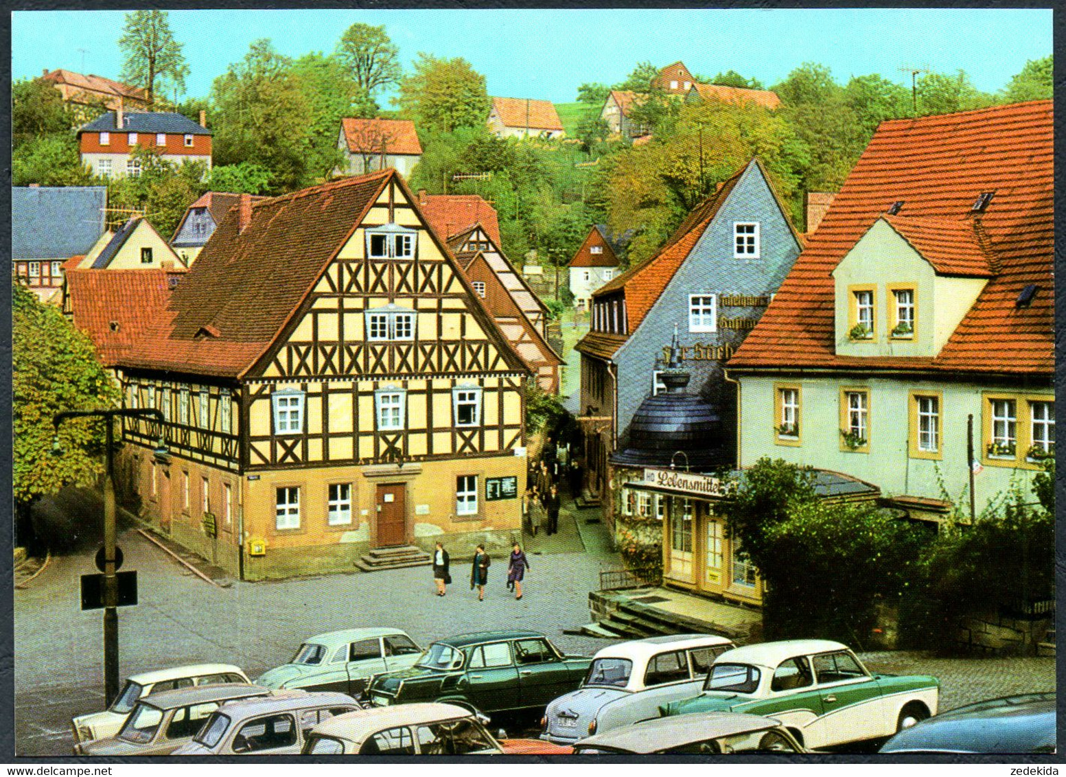 E5118 - TOP Hohnstein Markt Parkplatz Auto Car Oldtimer - VEB Bild Und Heimat Reichenbach - Hohnstein (Saechs. Schweiz)