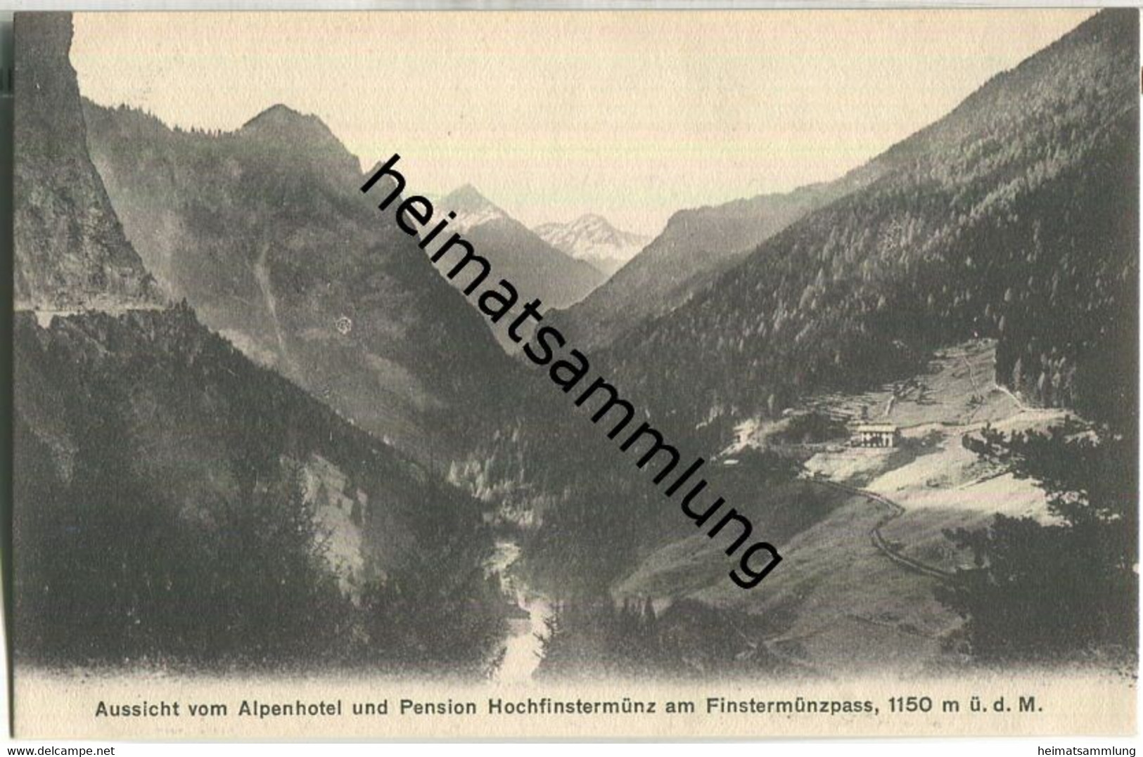Alpenhotel Hochfinstermünz - Aussicht - AK Ca. 1910 - Verlag A. Trüb & Cie Aarau - Nauders