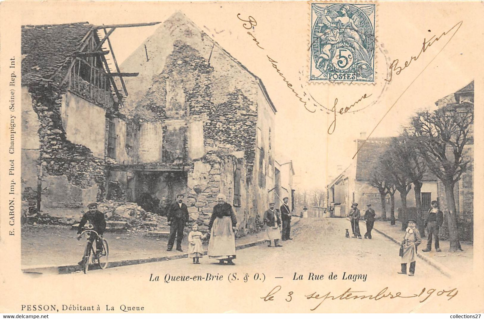 94-LA-QUEUE-EN-BRIE-LA RUE DE LAGNY - La Queue En Brie