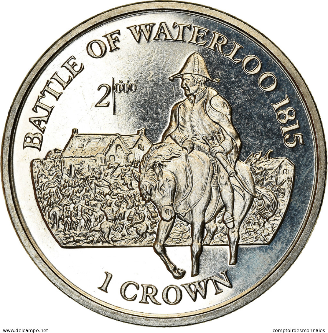 Monnaie, Isle Of Man, Elizabeth II, Crown, 1999, Pobjoy Mint, Bataille De - Isle Of Man