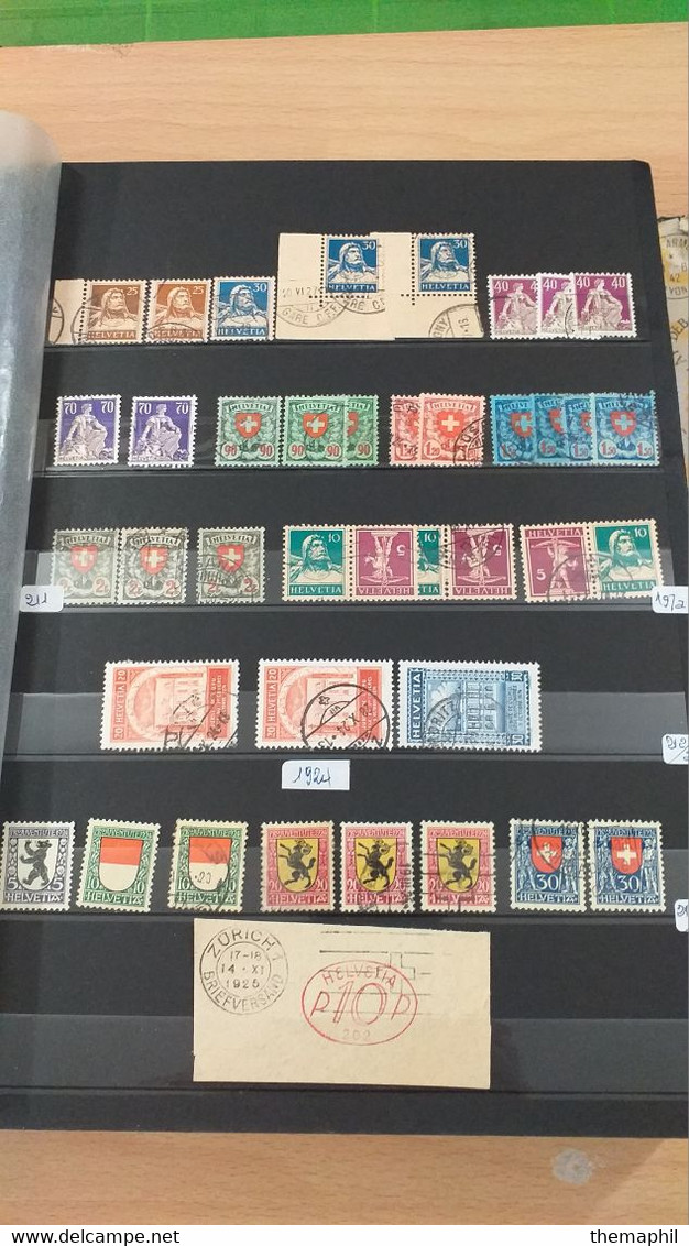 lot n° TH 1205 SUISSE importante collection dans un gros classeur nombreux neufs xx et obl.