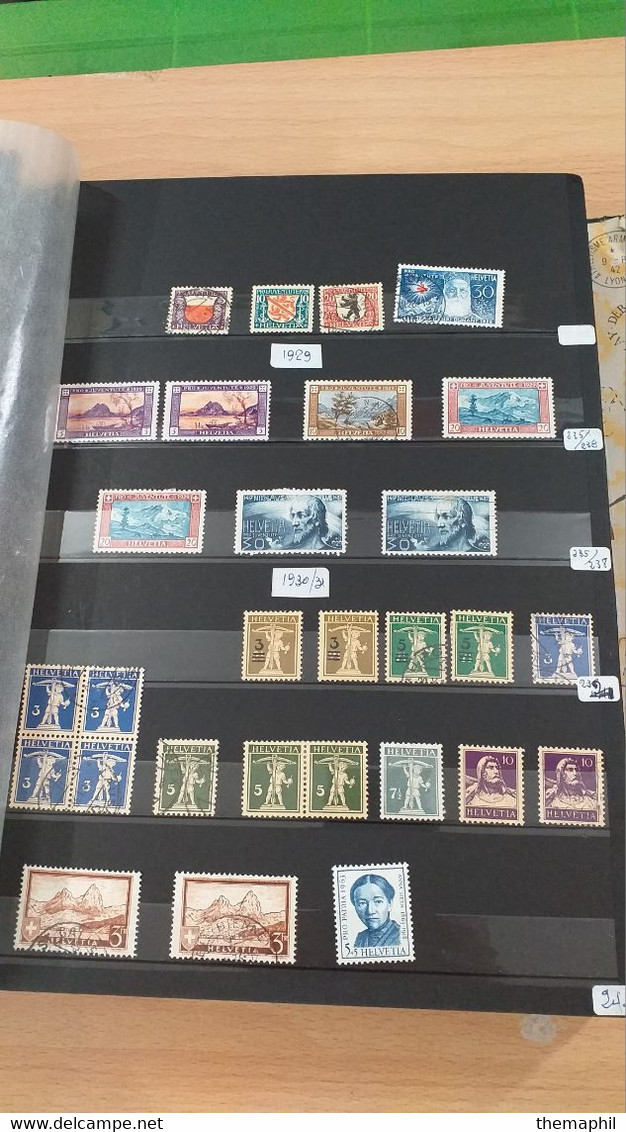 lot n° TH 1205 SUISSE importante collection dans un gros classeur nombreux neufs xx et obl.