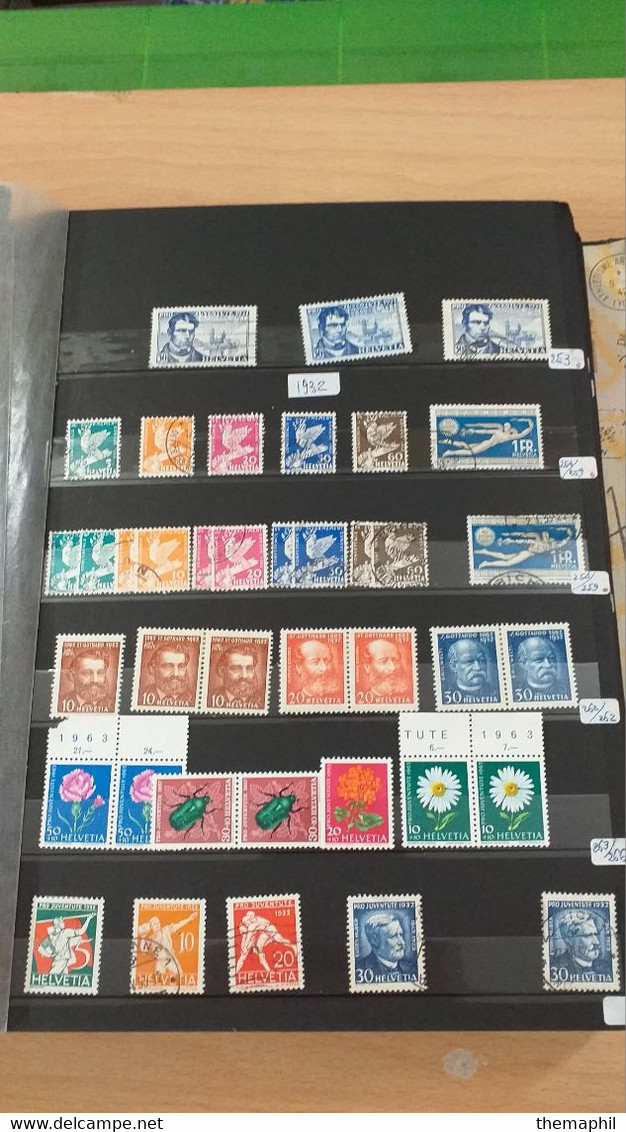 lot n° TH 1205 SUISSE importante collection dans un gros classeur nombreux neufs xx et obl.