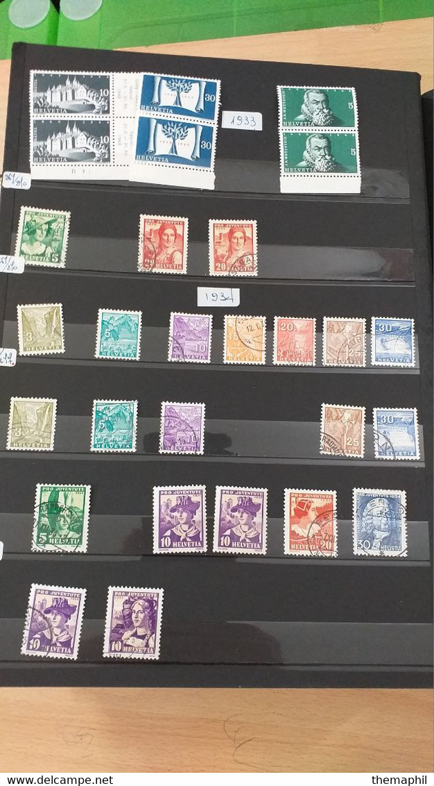 lot n° TH 1205 SUISSE importante collection dans un gros classeur nombreux neufs xx et obl.