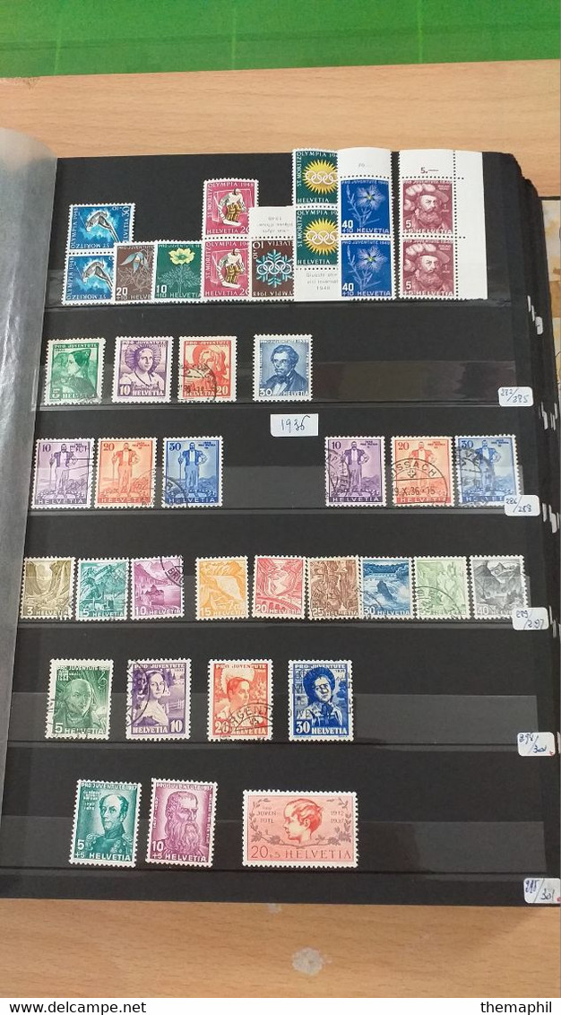 lot n° TH 1205 SUISSE importante collection dans un gros classeur nombreux neufs xx et obl.