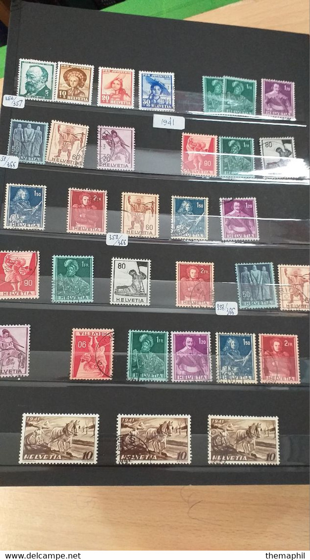 lot n° TH 1205 SUISSE importante collection dans un gros classeur nombreux neufs xx et obl.