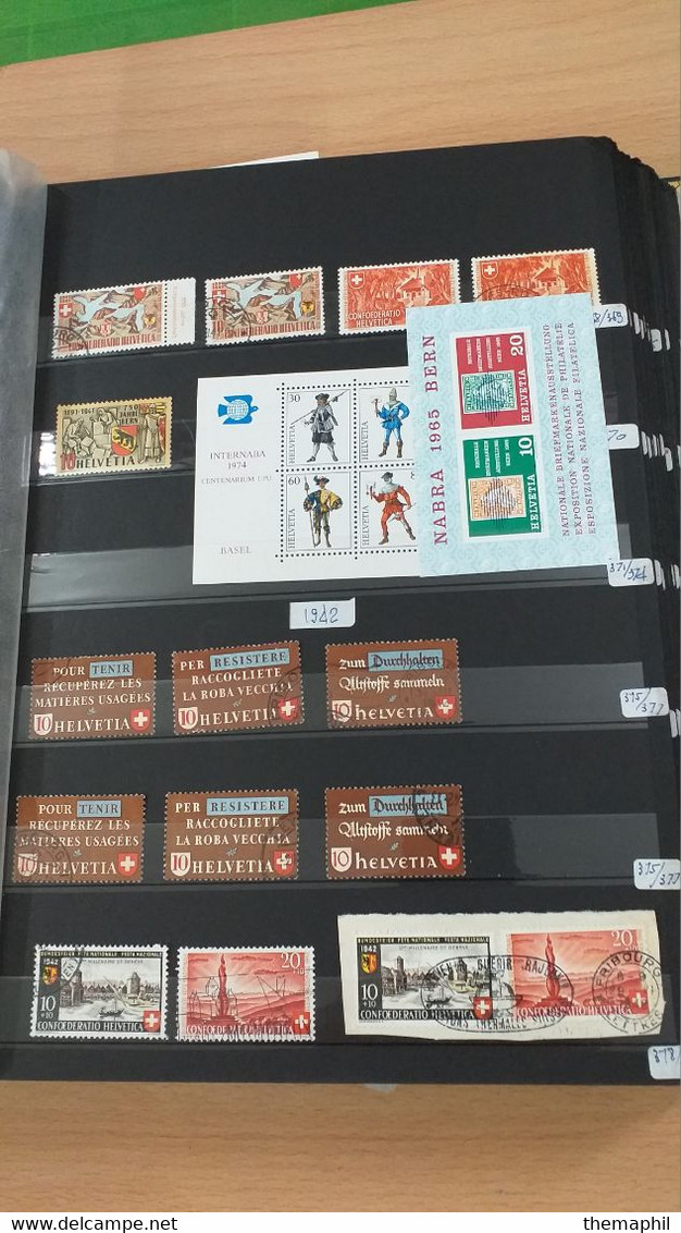 lot n° TH 1205 SUISSE importante collection dans un gros classeur nombreux neufs xx et obl.