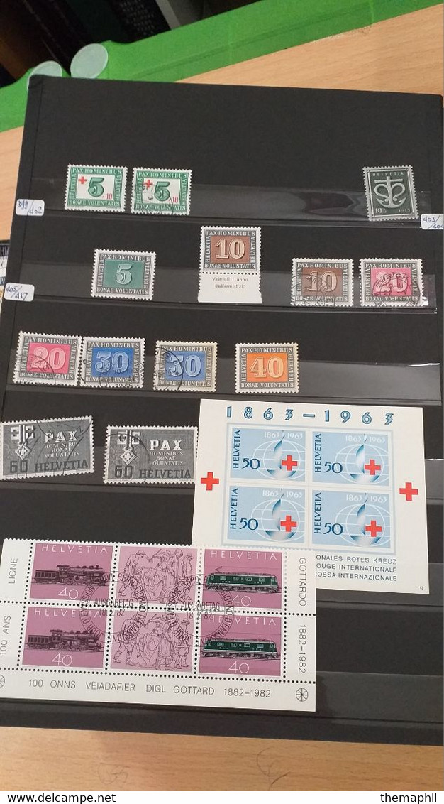 lot n° TH 1205 SUISSE importante collection dans un gros classeur nombreux neufs xx et obl.