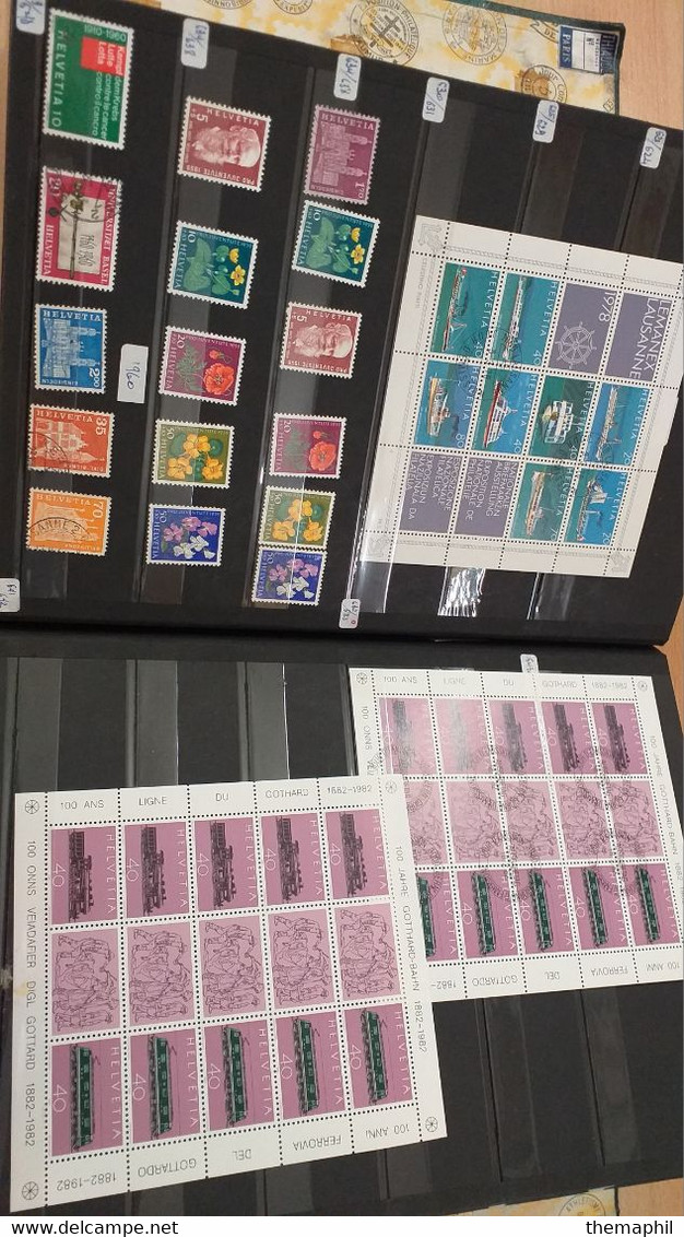 lot n° TH 1205 SUISSE importante collection dans un gros classeur nombreux neufs xx et obl.